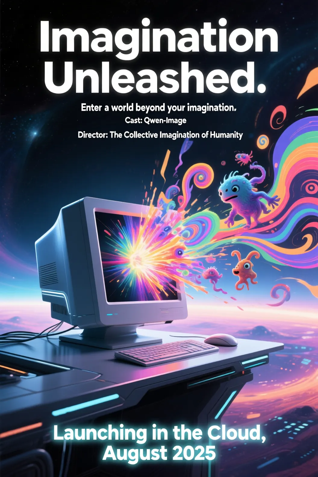 AI-generated editorial poster
